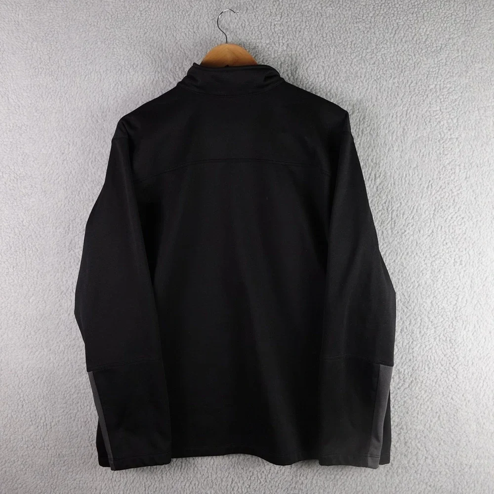 The North Face Mens XXL Black Quarter Zip Pullover Chest Pocket Fleece Jacket